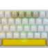 Клавиатура Redragon Fizz Pro,  USB, Bluetooth/Радиоканал, белый желтый [72598]